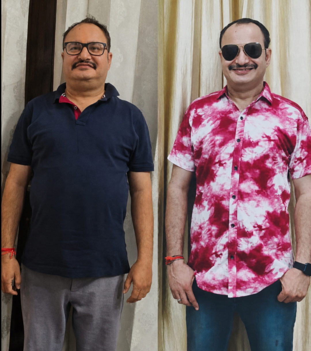 Two people standing together